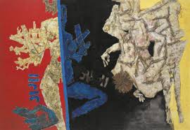 Battle of Ganga and Jamuna - Abstract Paintings of M.F. Husain